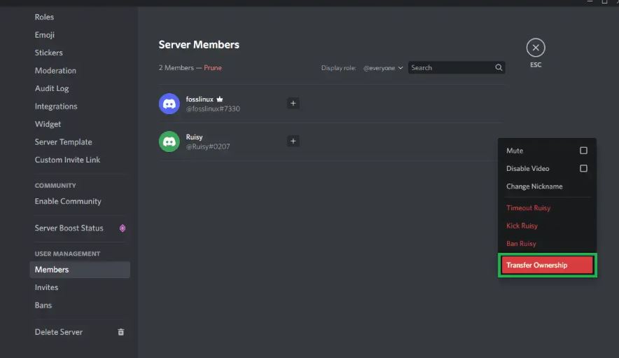 How to Transfer Ownership of a Discord Server