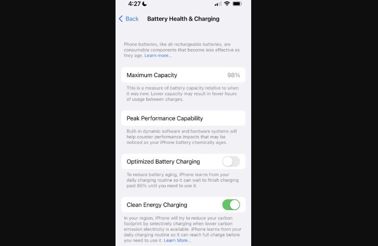 How To Turn Off iPhone's Clean Energy Charging