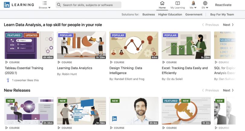 Linkedin Learning vs Coursera