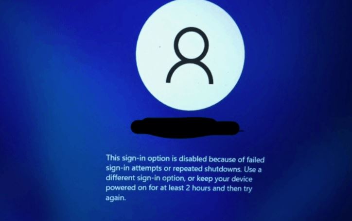 Fix "This Sign-In Option Is Disabled Because of Failed Sign-In Attempts" on Windows