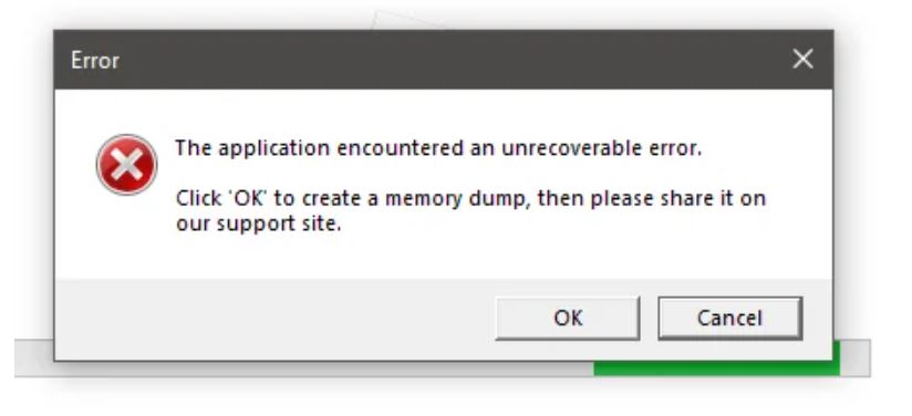 How to fix Roblox 'The application encountered an unrecoverable error' issue