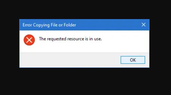Fix “The Requested Resource Is in Use” Error in Windows 10/11