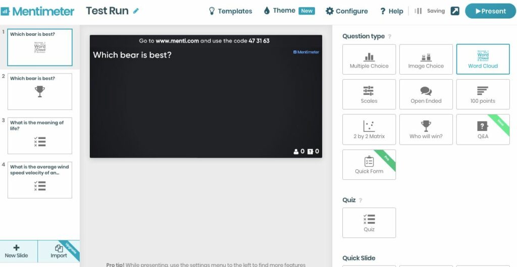 Mentimeter review