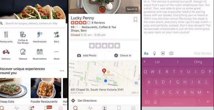 Yelp review
