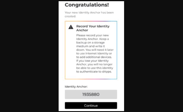 How to create an Internet Identity account