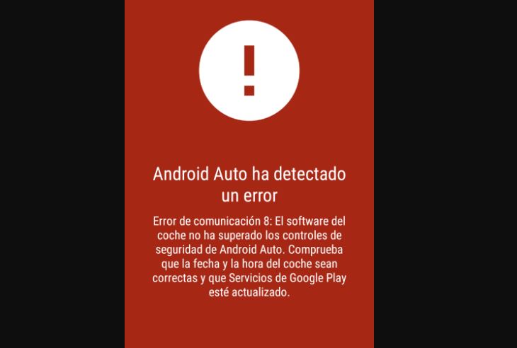 How to Fix 'Android Auto Communication Error 8' issue