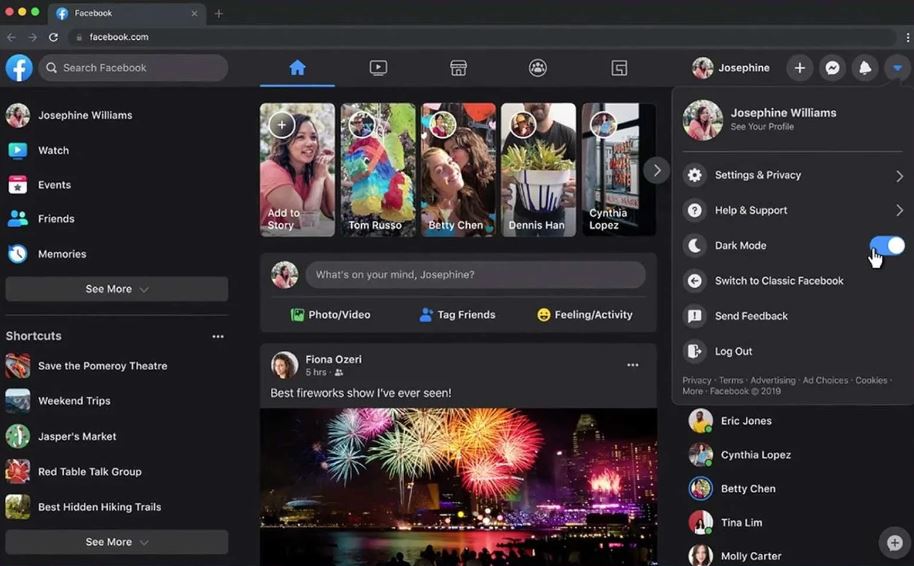 How to enable dark mode on Facebook on Phone and PC