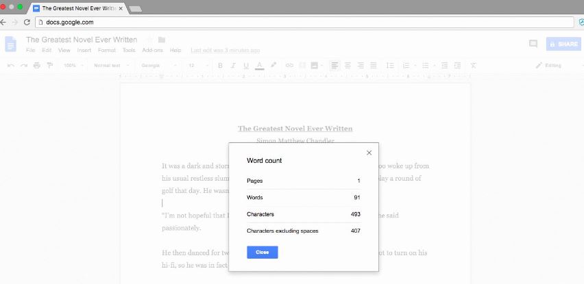 How to Check Word Count on Google Docs