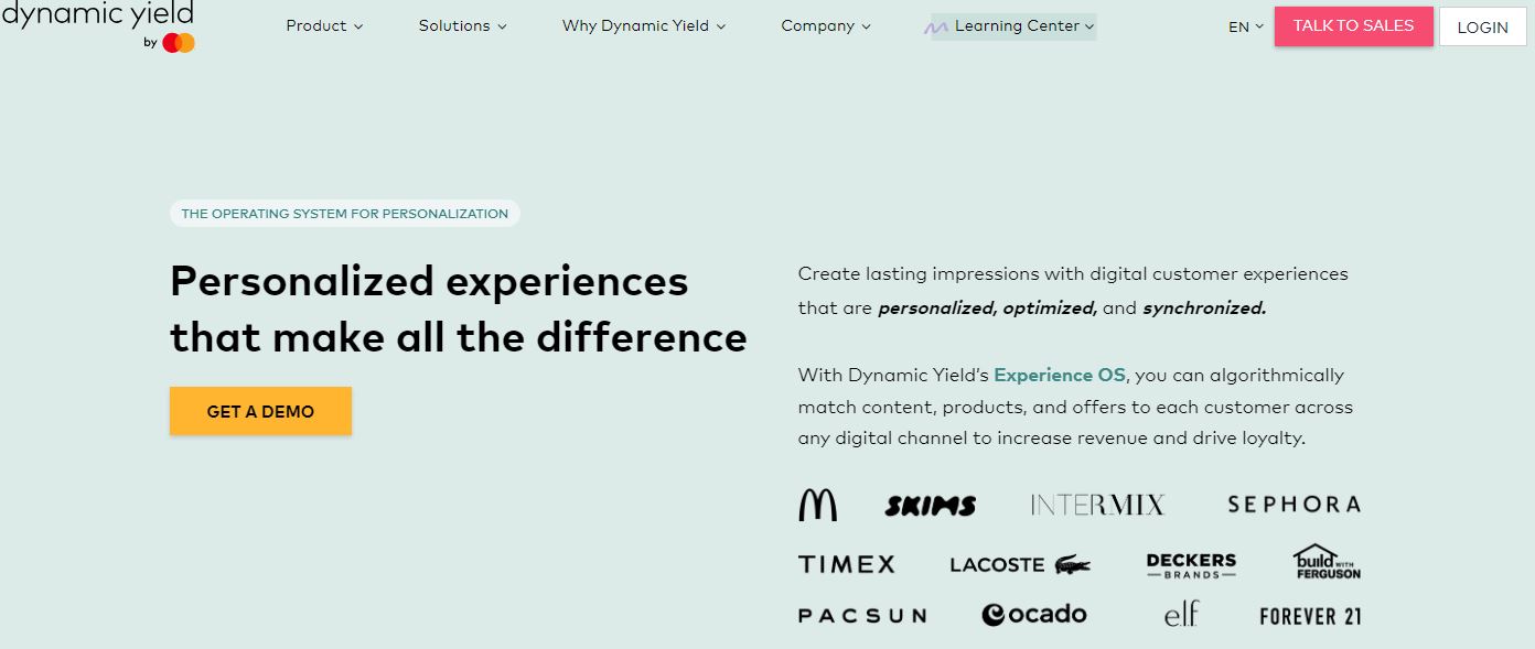 Dynamic Yield review: ai meets e-commerce