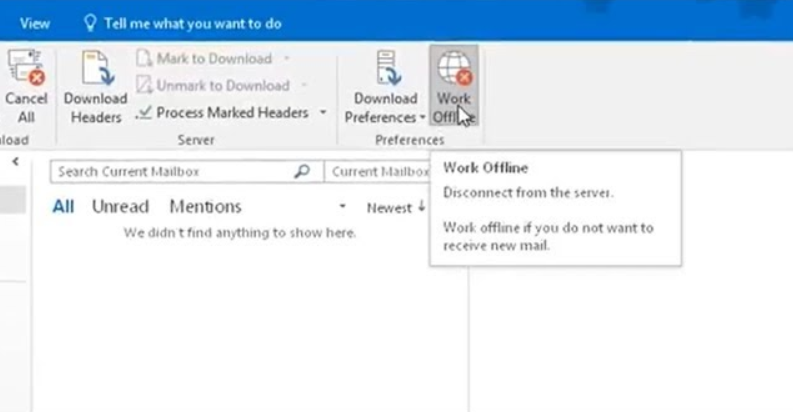 How to Fix 'Outlook Work Offline Greyed Out Error' issue