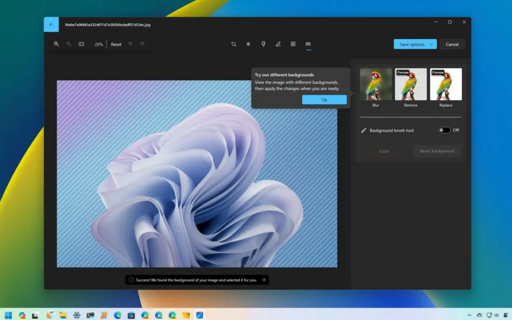 How to remove or blur Background with Photos App in Windows 11