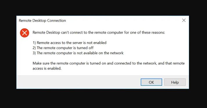 How to Fix 'Remote Desktop Connection Not Working' issue