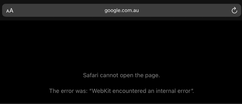 How to Fix “Webkit Encountered an Internal Error” on Safari