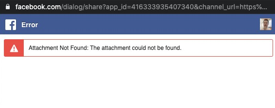 How to Fix "Facebook Attachment Unavailable Error" issue