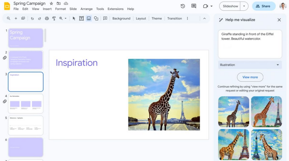 How to Create images with Duet AI in Google Slides