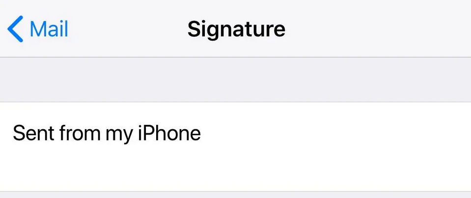 How to Remove 'Sent from my iPhone' signature in Mail