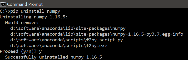 How to uninstall Python PIP package and dependencies on windows