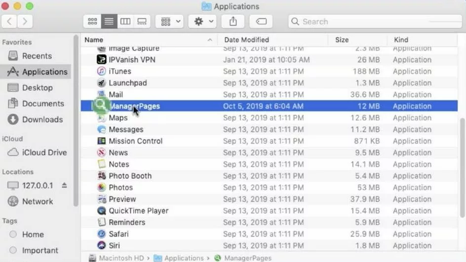 How to remove Manager Pages app virus On Mac