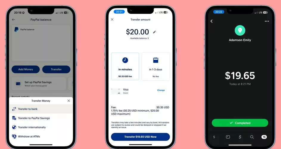 How to transfer money from PayPal to Cash App