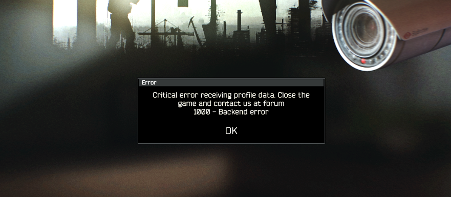 What is 'Escape from Tarkov Error 1000' issue