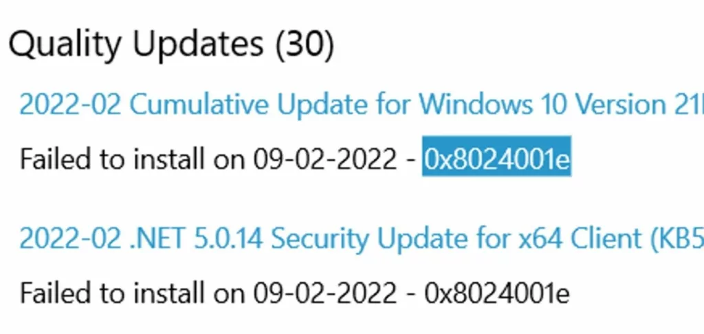 How to fix "Windows update error 0x8024001E" issue