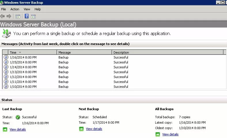 How to Reset Windows Server Backup