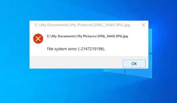 How to Fix "Photos File system error 2147219196" issue in Windows