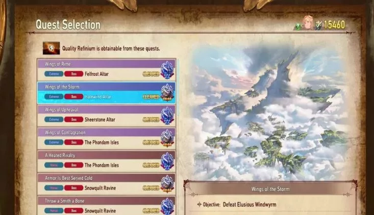 How to Get Standard Refinium in Granblue Fantasy Relink