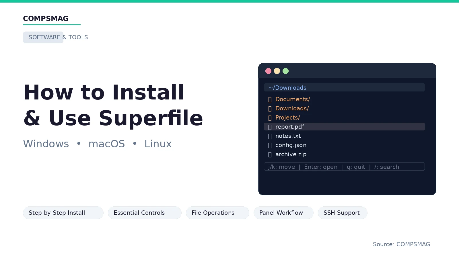 How to Install and Use Superfile on Windows, macOS, and Linux