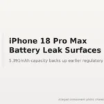 Leaked Photo Backs Up iPhone 18 Pro Max Battery Rumor