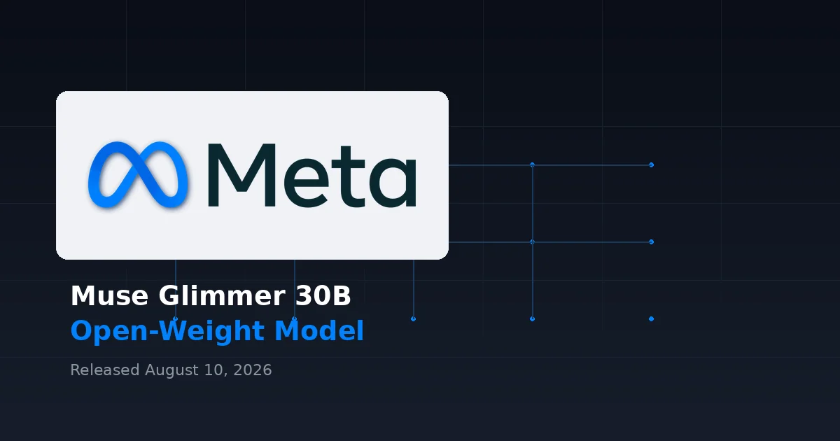 Meta Releases Muse Glimmer Open-Weight Model as Zuckerberg Pushes Open-Source AI