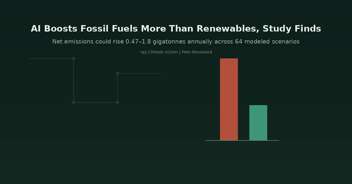 Study Finds AI's Fossil Fuel Productivity Gains Outweigh Renewable Climate Benefits