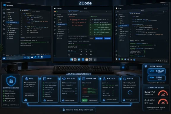Z.ai ZCode coding assistant interface