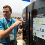 Samsung smart refrigerator with connected display