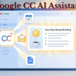 Google CC AI assistant interface showing a daily briefing