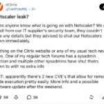 Citrix NetScaler security warning and remote access appliance discussion