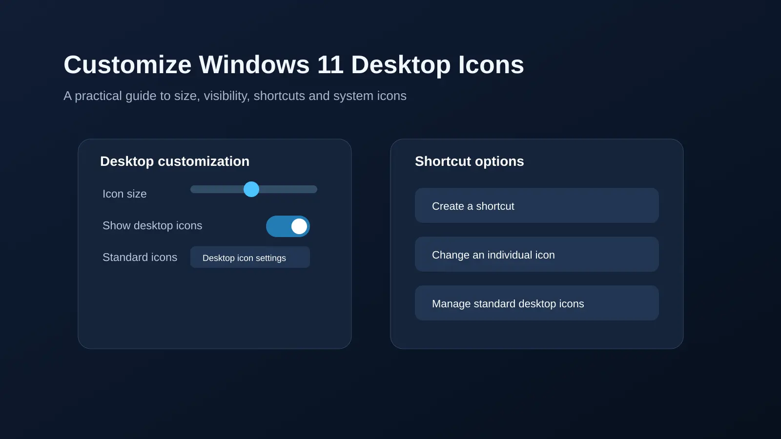 Windows 11 desktop icon customization options