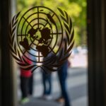 United Nations emblem at the UN headquarters