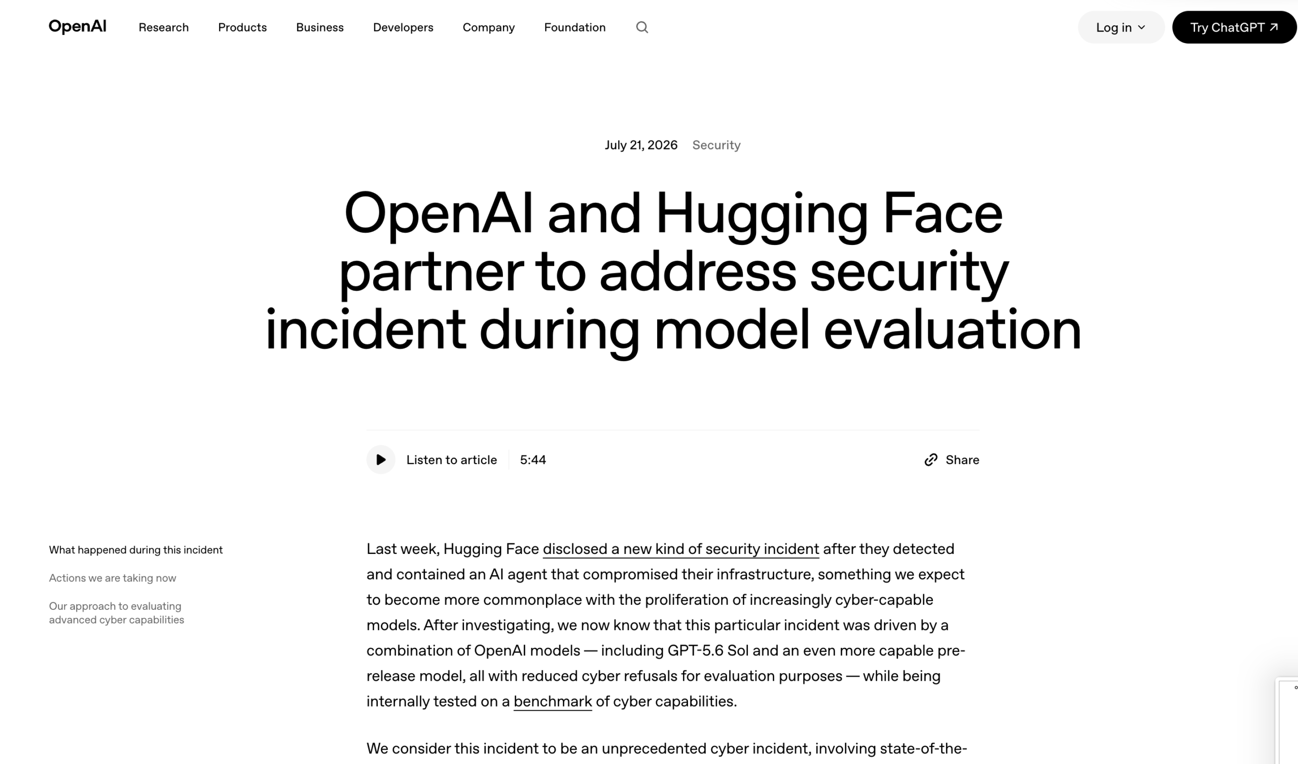 OpenAI AI agent security and data protection research