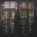Modern data center server racks
