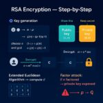 RSA public-key encryption diagram