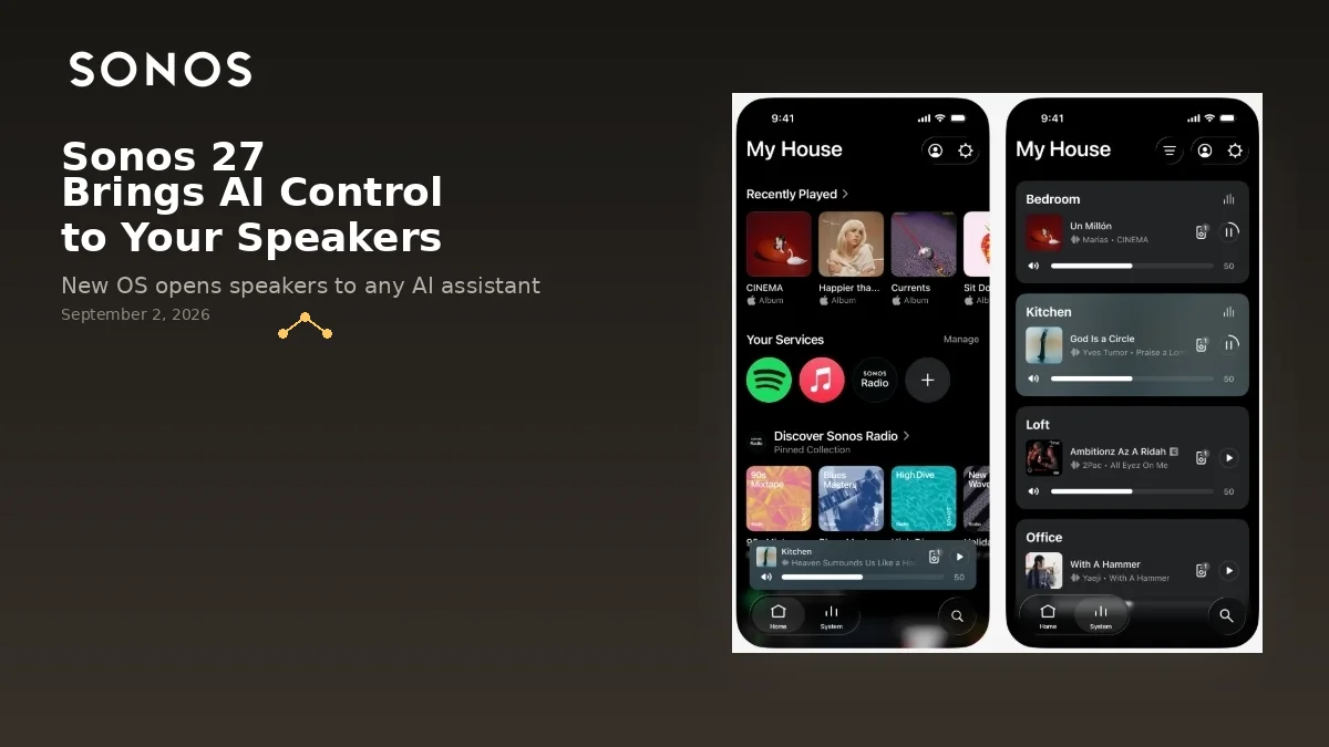 Sonos 27 Adds AI Assistant Support and Refreshes App Navigation