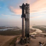 SpaceX Starship on its launch pad