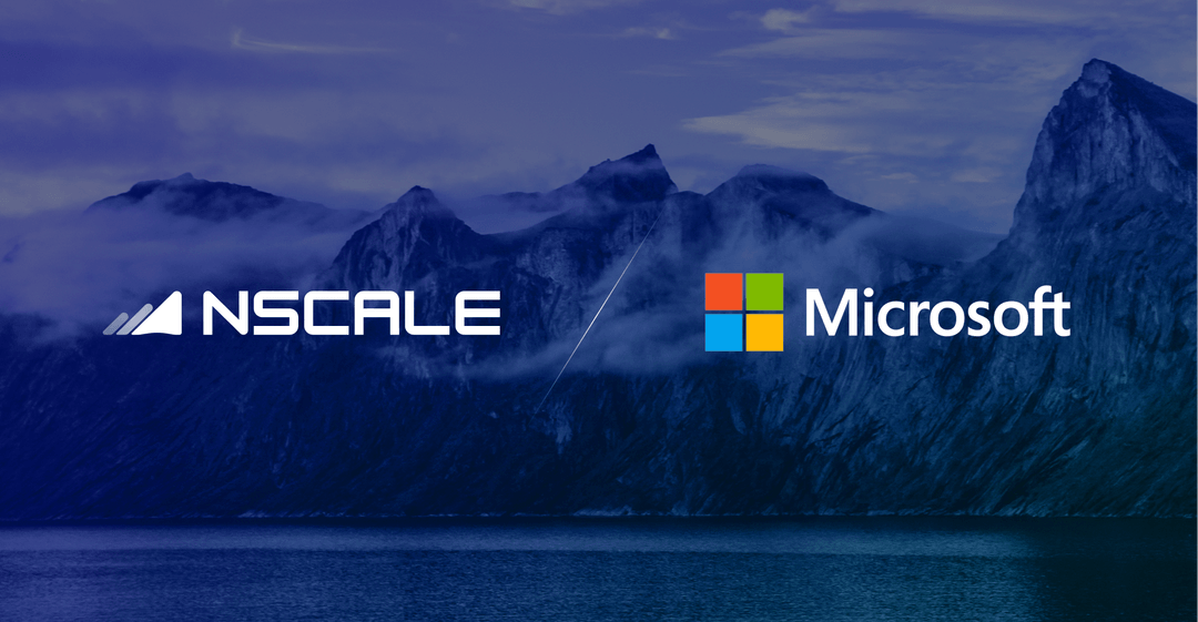 Microsoft and Nscale AI infrastructure partnership illustration; not a photograph of the Loughton site