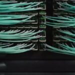 Server and data-centre cabling showing demand for AI computing hardware
