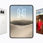 Apple iPhone Duo devices shown folded and unfolded