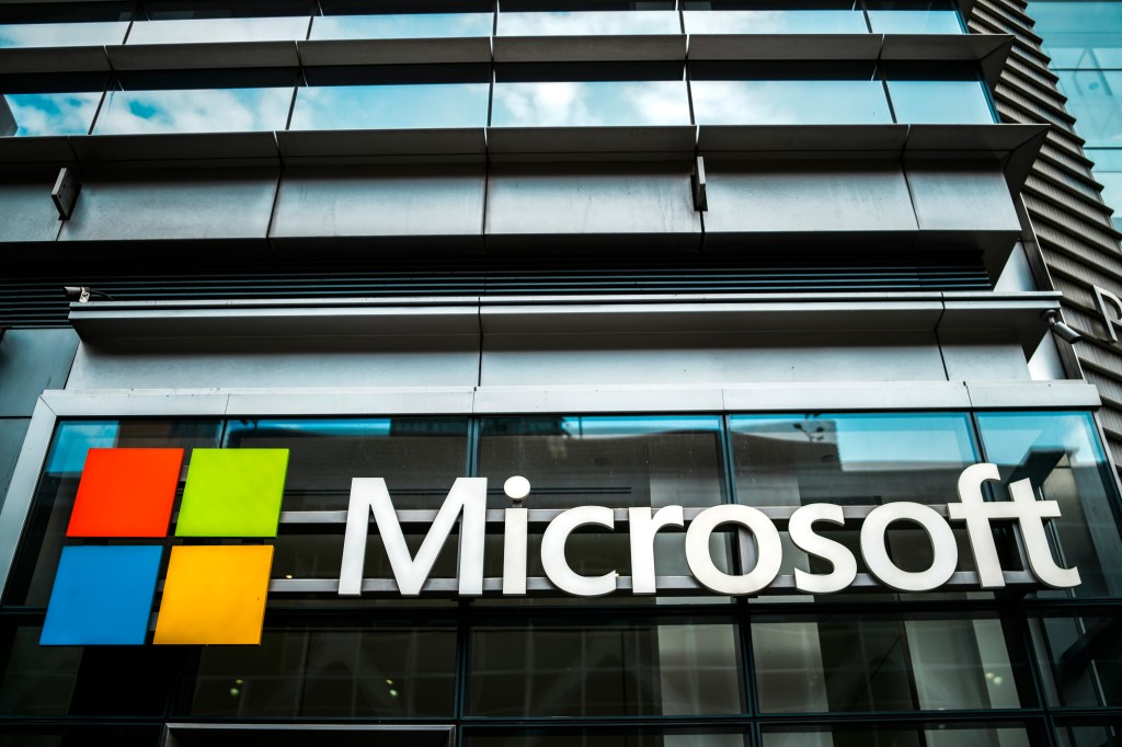 Microsoft office building sign