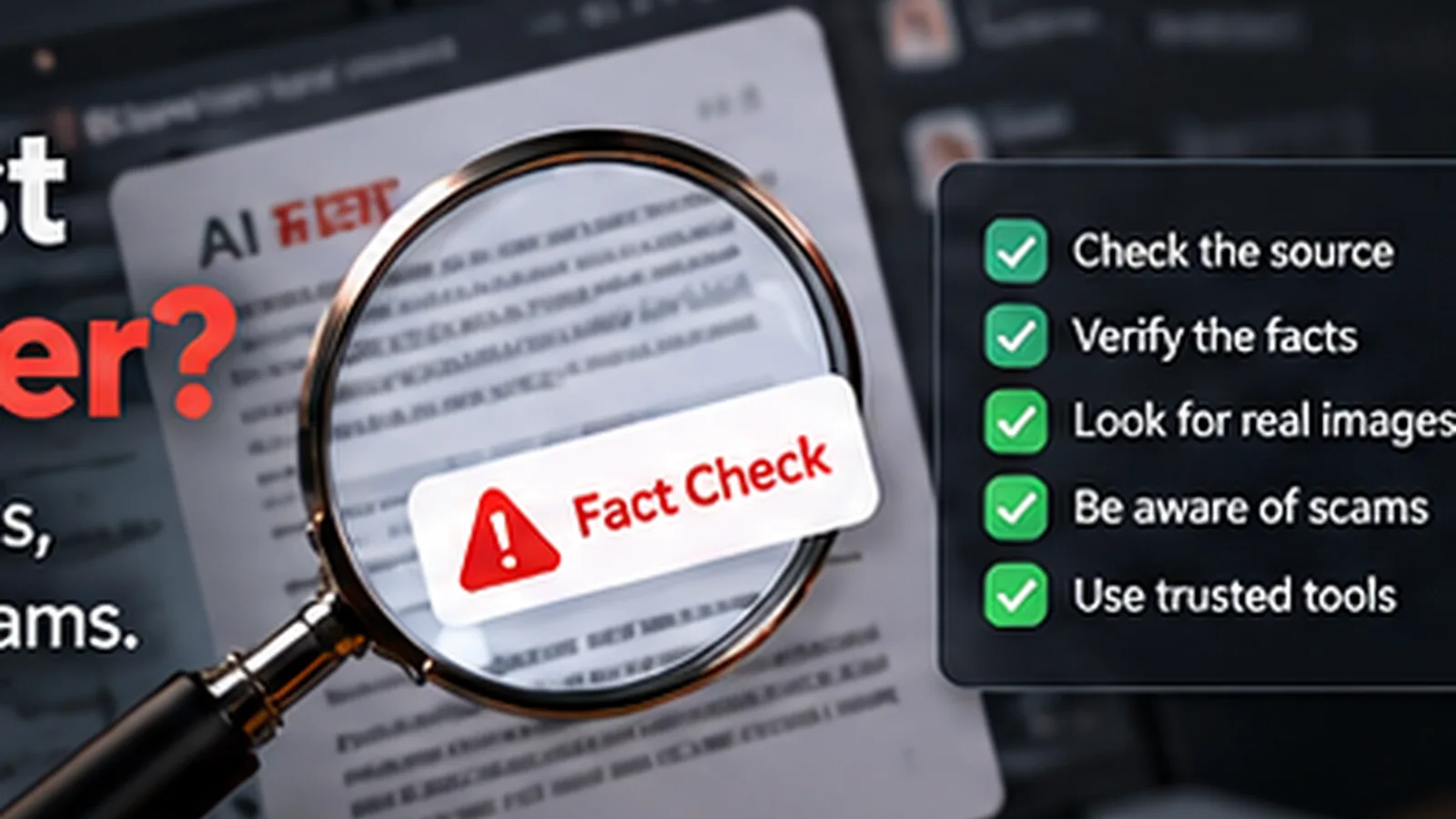 Workflow for checking an AI-generated claim before sharing or acting