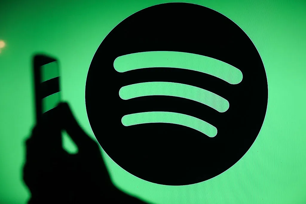 Spotify logo displayed on a phone