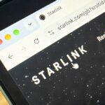 Starlink branding displayed on a screen